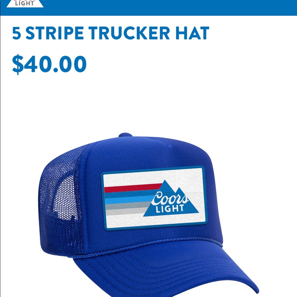 Aviator Nation x Coors light collab trucker hat never worn before